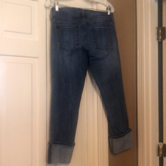 Kut from the Kluth Jeans Cameron straight leg Crop jean patchwork SZ 4 - Picture 5 of 5